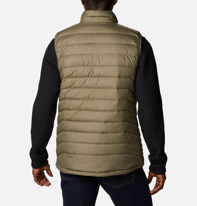 Men's Powder Lite II Insulated Vest, Color: Stone Green, image 2