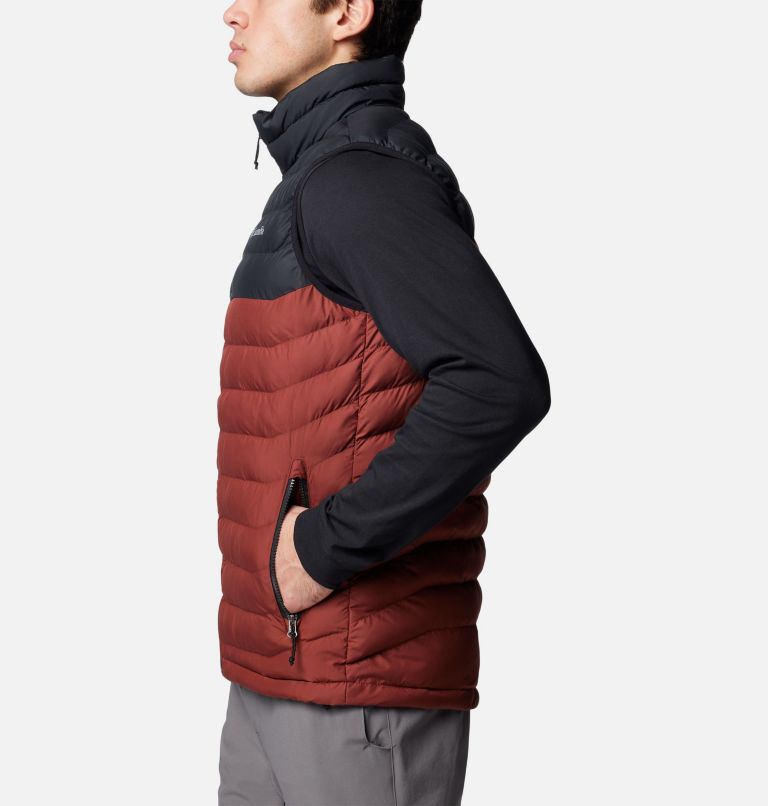 Men's Powder Lite II Insulated Vest, Color: Spice, Black, image 3