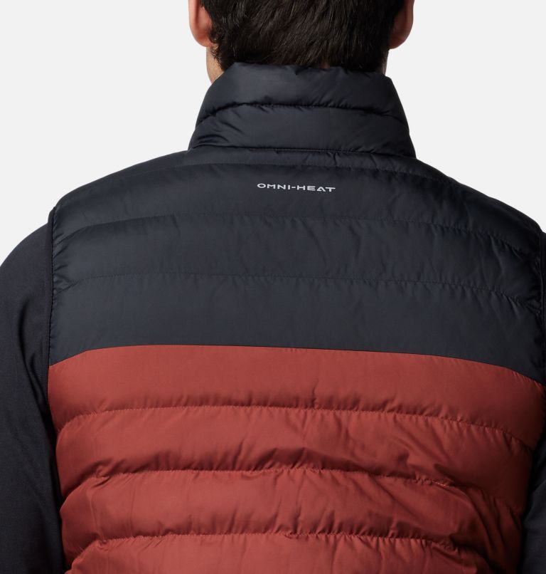 Men's Powder Lite II Insulated Vest, Color: Spice, Black, image 5