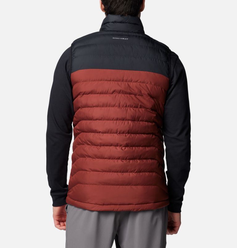 Men's Powder Lite II Insulated Vest, Color: Spice, Black, image 2