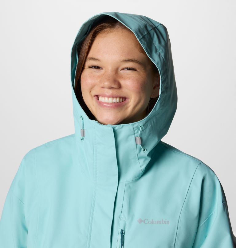 Women's Hikebound II Waterproof Jacket, Color: Spray, River Blue, image 4