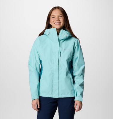 Women's Hikebound II Waterproof Jacket, Color: Spray, River Blue, image 1
