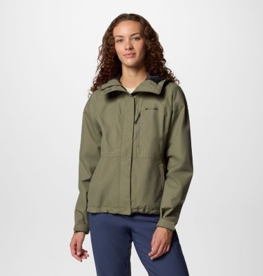 Women's Hikebound II Waterproof Jacket, Color: Stone Green, image 1
