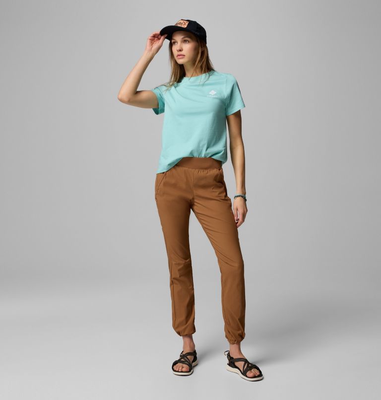 Pantalon à taille élastique Leslie Falls pour femmes, Color: Camel Brown, image 9