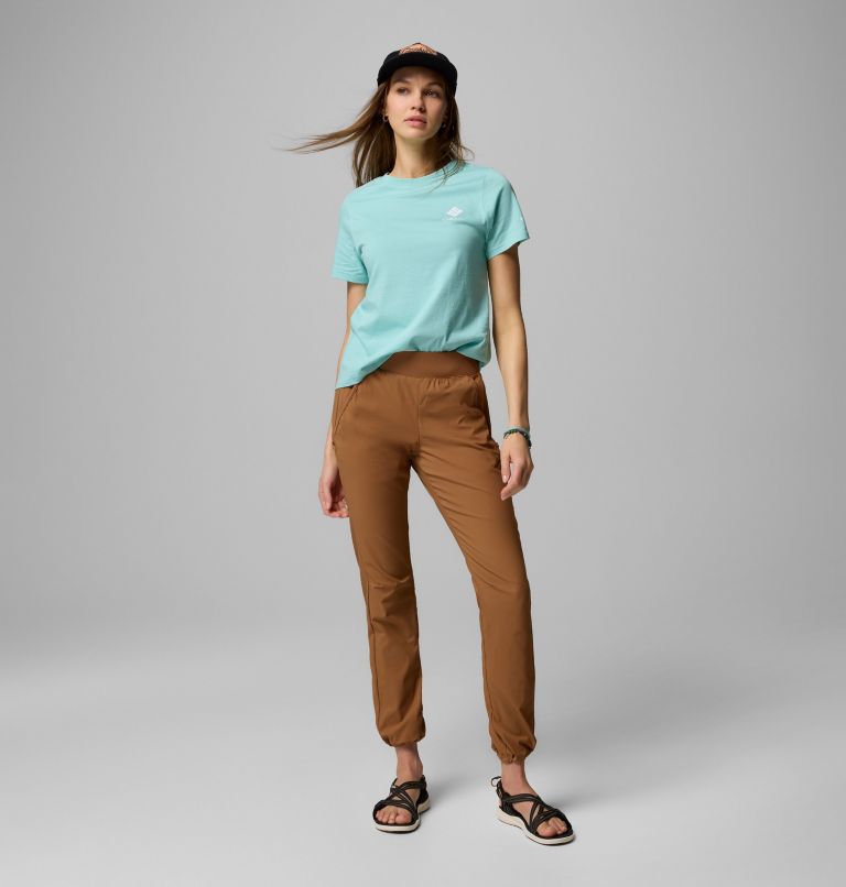 Pantalon à taille élastique Leslie Falls pour femmes, Color: Camel Brown, image 10