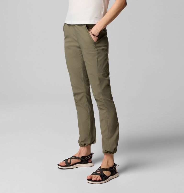 Women's Leslie Falls Pull-On Pants, Color: Stone Green, image 3