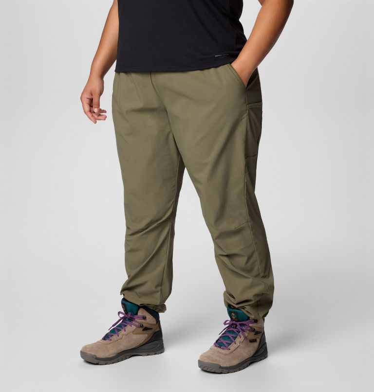 Women's Leslie Falls Pull-On Pants - Plus Size, Color: Stone Green, image 4