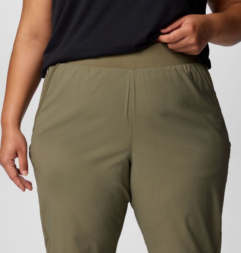 Women's Leslie Falls Pull-On Pants - Plus Size, Color: Stone Green, image 5