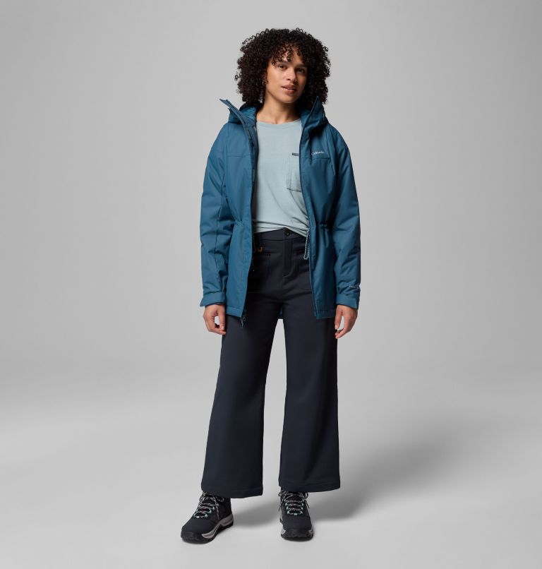 Women's Hikebound II Long Insulated Jacket, Color: Everblue, image 2