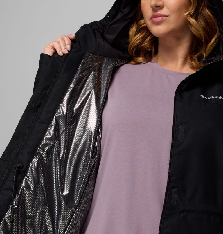 Women's Hikebound II Long Insulated Jacket - Plus Size, Color: Black, image 10