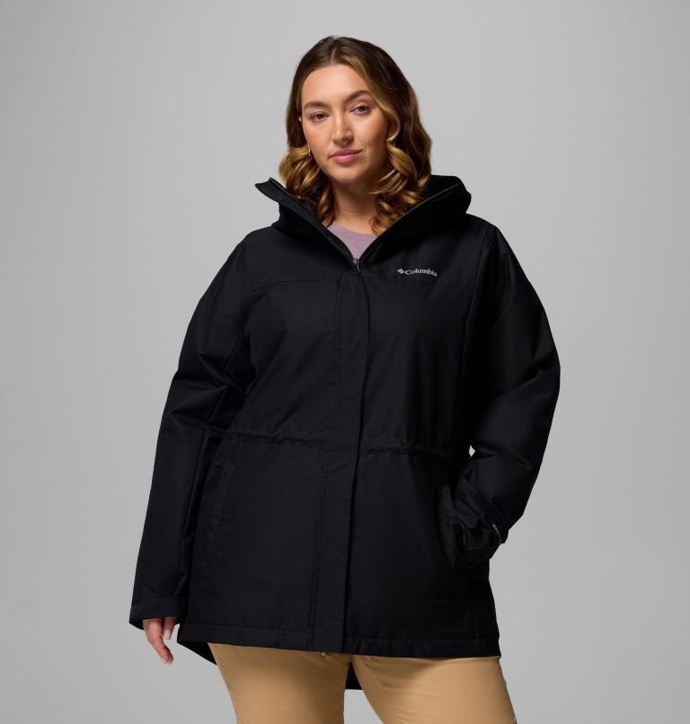 Women's Hikebound II Long Insulated Jacket - Plus Size, Color: Black, image 1