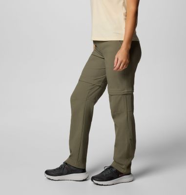 Women's Leslie Falls Hiking Convertible Trousers, Color: Stone Green, image 3