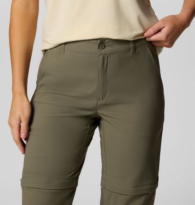 Women's Leslie Falls Hiking Convertible Trousers, Color: Stone Green, image 4