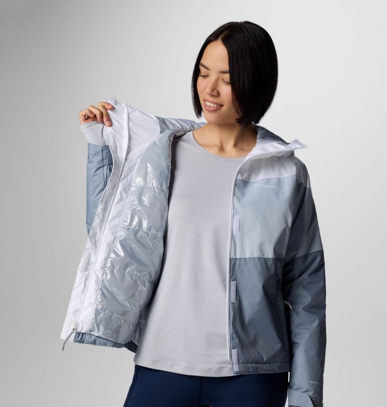 Women's Tipton Peak III Insulated Jacket, Color: White, Cirrus Grey Dobby, Tradewinds Gry, image 6