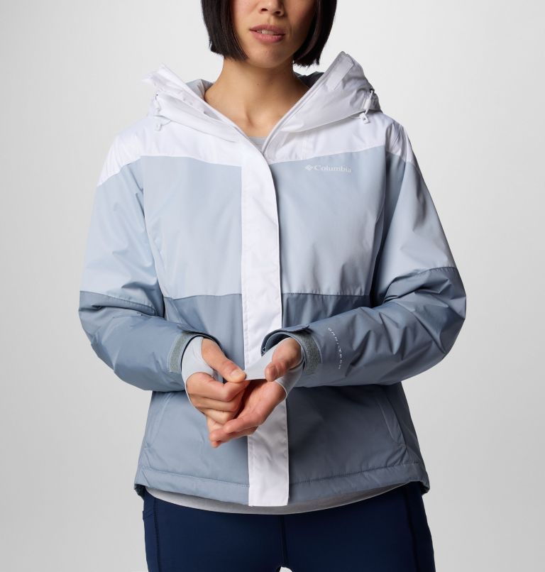 Women's Tipton Peak III Insulated Jacket, Color: White, Cirrus Grey Dobby, Tradewinds Gry, image 7