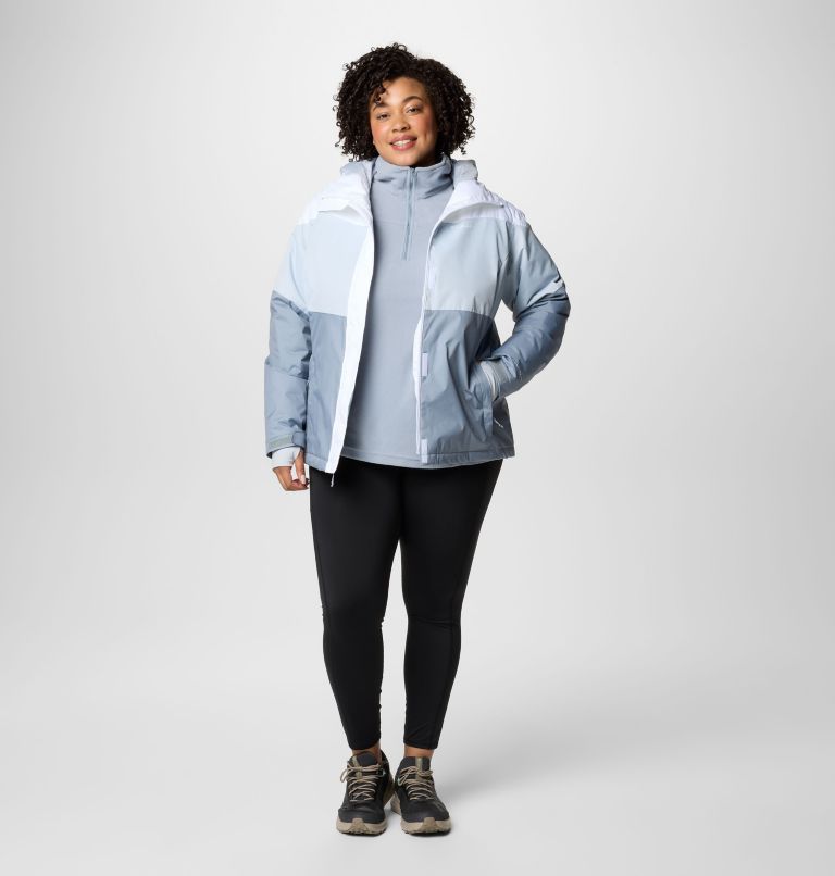 Women's Tipton Peak III Insulated Jacket - Plus Size, Color: White, Cirrus Grey Dobby, Tradewinds Gry, image 3