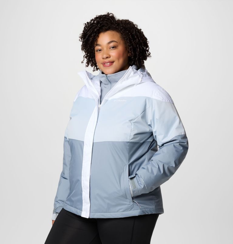 Women's Tipton Peak III Insulated Jacket - Plus Size, Color: White, Cirrus Grey Dobby, Tradewinds Gry, image 4