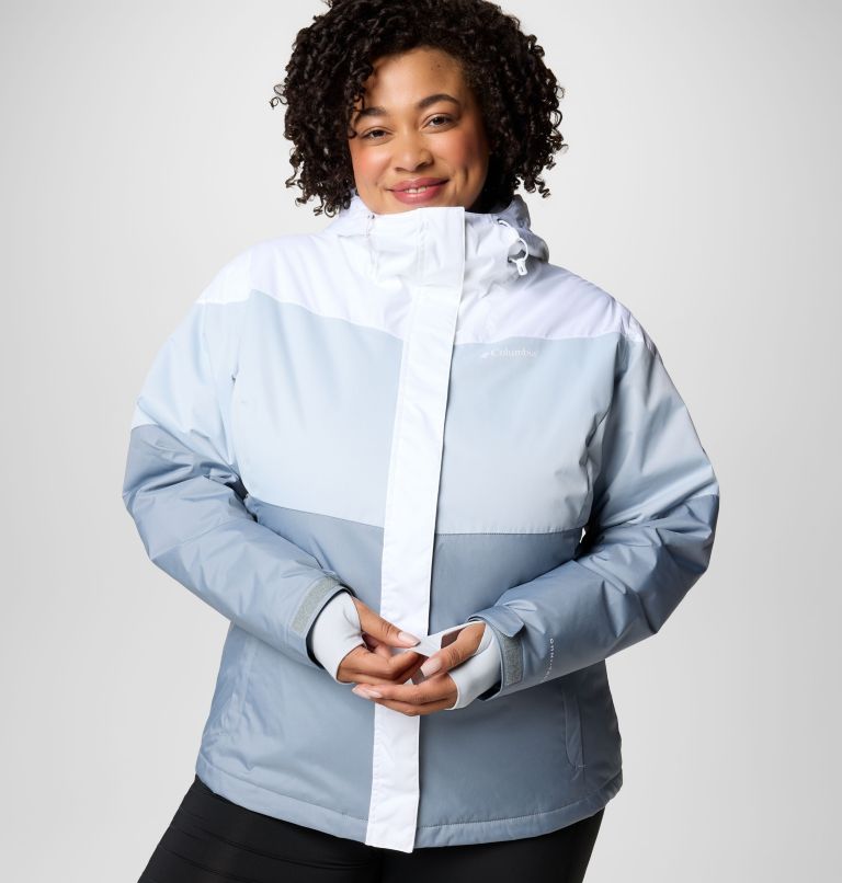 Women's Tipton Peak III Insulated Jacket - Plus Size, Color: White, Cirrus Grey Dobby, Tradewinds Gry, image 6
