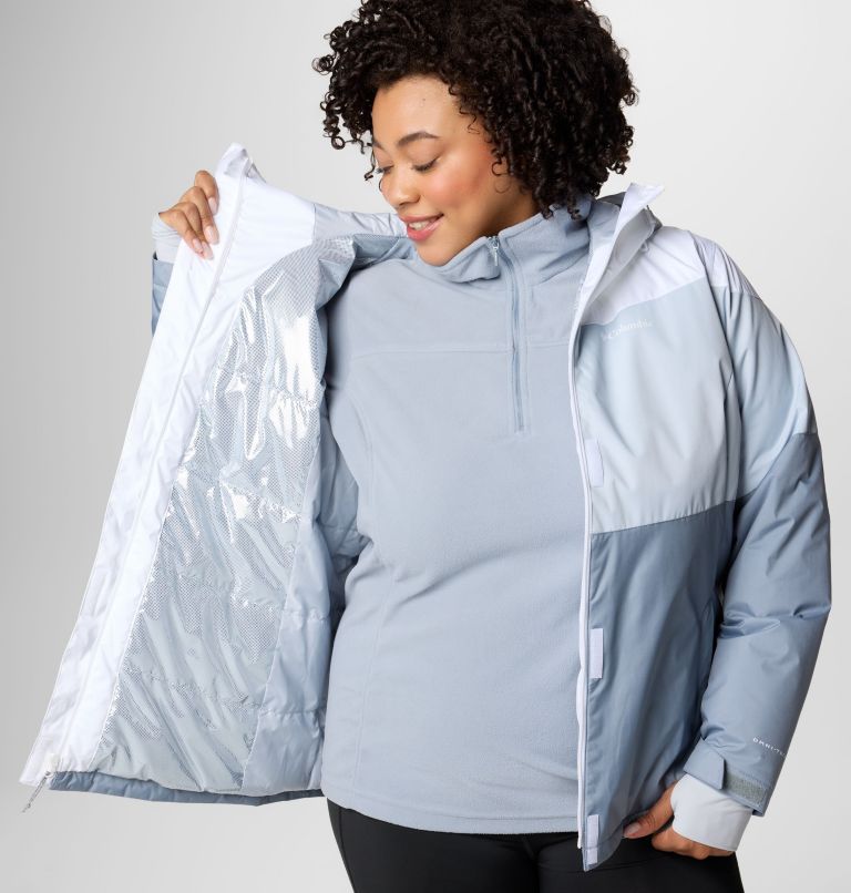 Women's Tipton Peak III Insulated Jacket - Plus Size, Color: White, Cirrus Grey Dobby, Tradewinds Gry, image 7