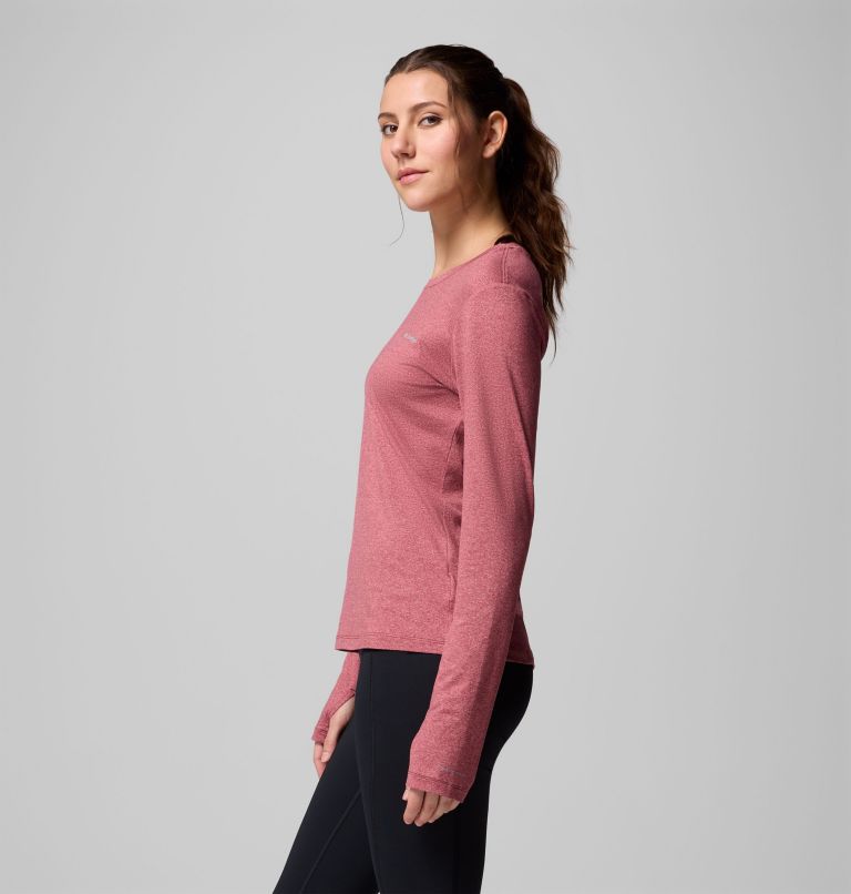 Women's Sloan Ridge Long Sleeve Shirt, Color: Rich Wine Heather, image 4