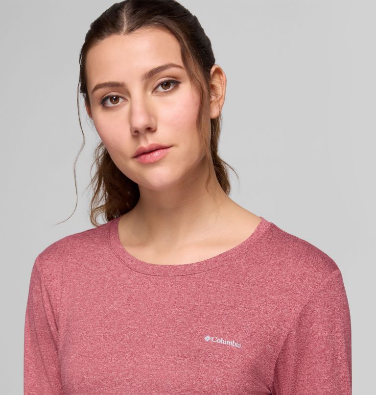 Women's Sloan Ridge Long Sleeve Shirt, Color: Rich Wine Heather, image 5