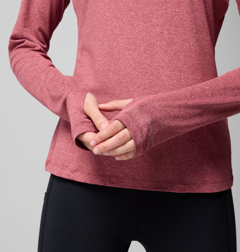Women's Sloan Ridge Long Sleeve Shirt, Color: Rich Wine Heather, image 6