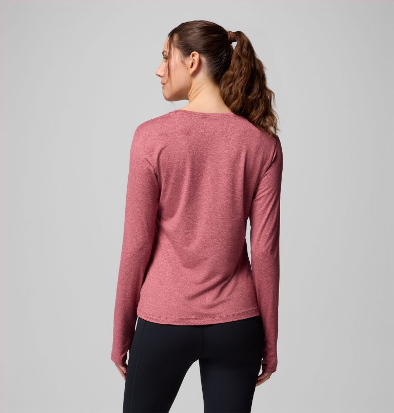 Women's Sloan Ridge Long Sleeve Shirt, Color: Rich Wine Heather, image 3