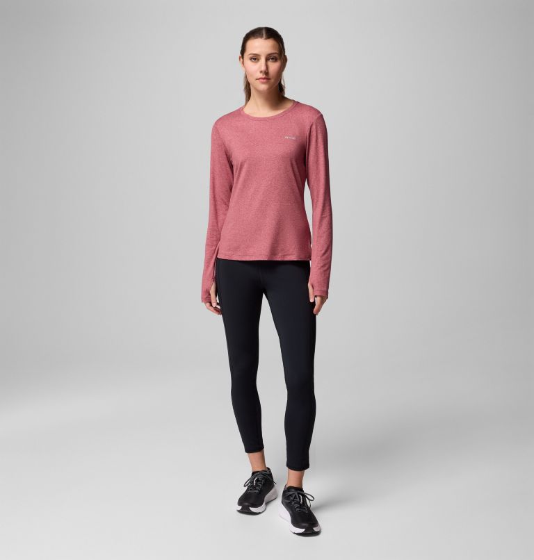 Women's Sloan Ridge Long Sleeve Shirt, Color: Rich Wine Heather, image 2