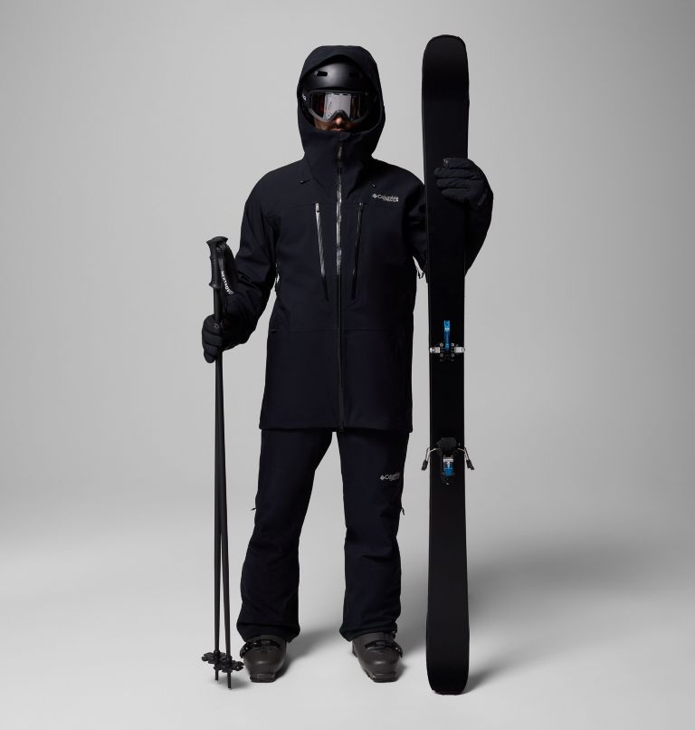 Men's Platinum Peak II 3L Waterproof Ski Shell, Color: Black, image 2