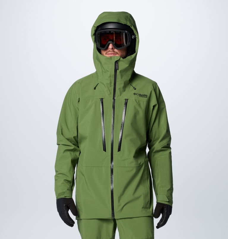 Men's Platinum Peak II 3L Waterproof Ski Shell, Color: Canteen, image 11