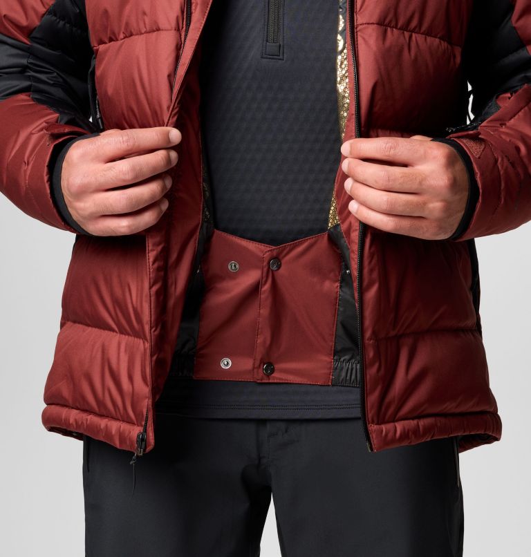 Men's Roaring Fork II Waterproof Down Ski Jacket, Color: Spice, Black, image 12