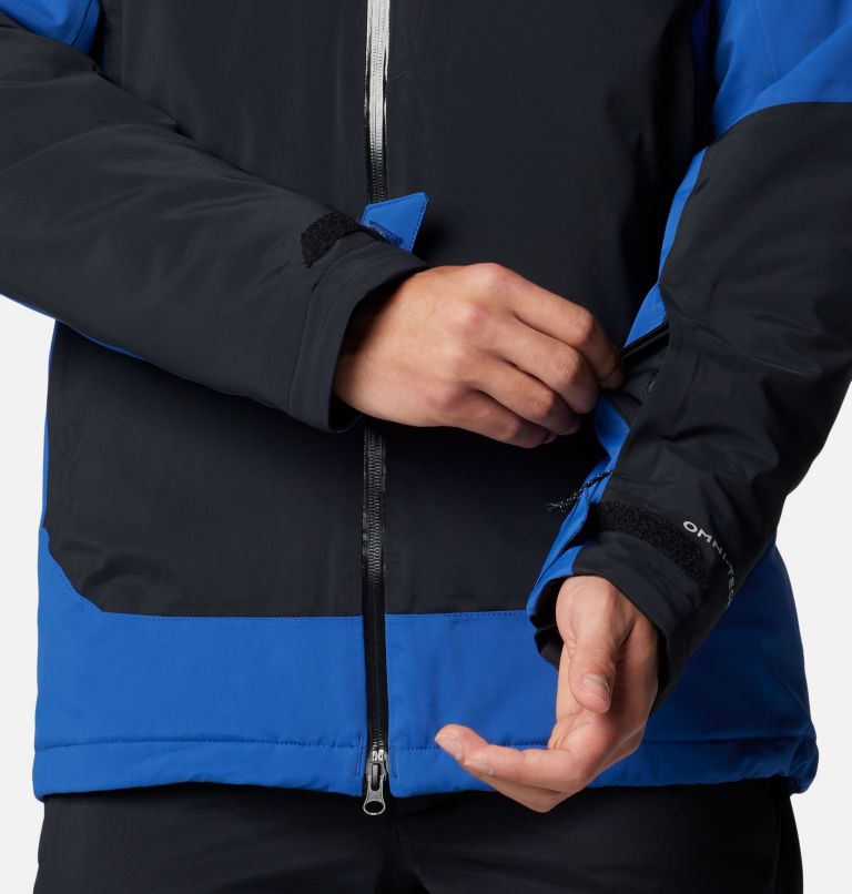 Men's Cirque Bowl Waterproof Insulated Ski Jacket, Color: Black, Mountain Blue, image 10