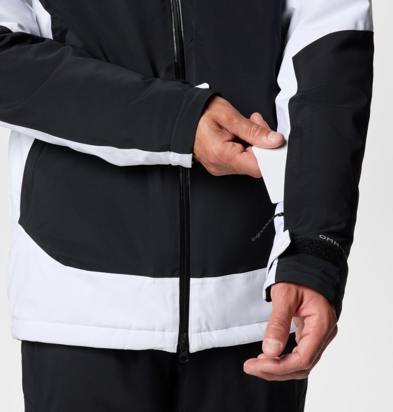 Men's Cirque Bowl Waterproof Insulated Ski Jacket, Color: White, Black, image 11