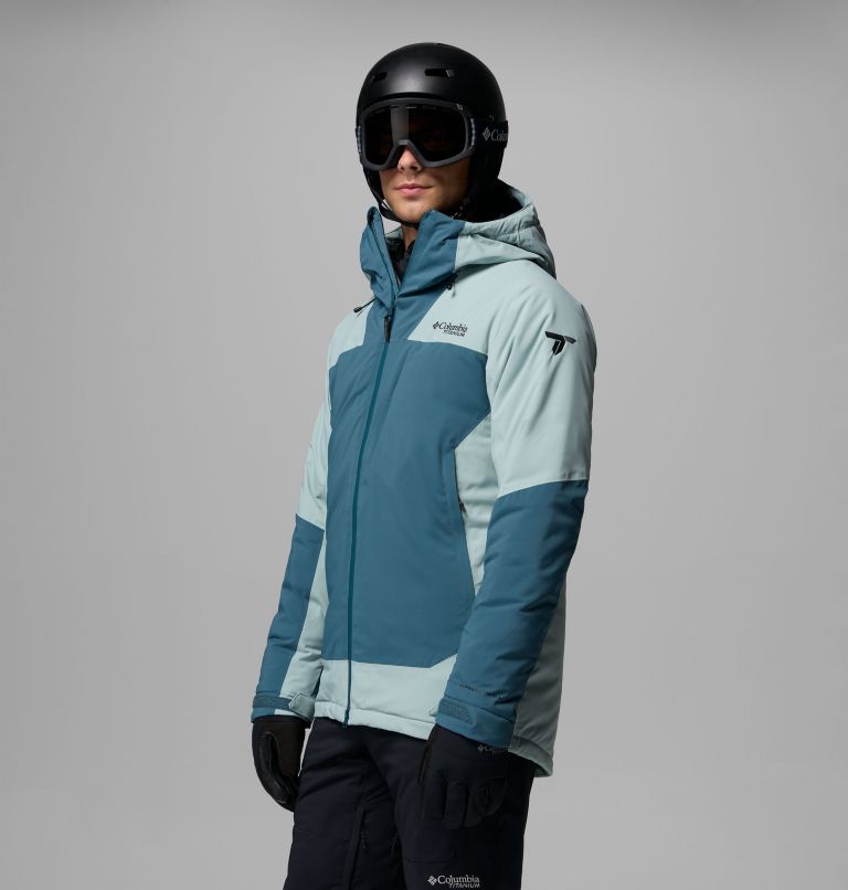 Men's Cirque Bowl Waterproof Insulated Ski Jacket, Color: Everblue, Crushed Blue, image 4