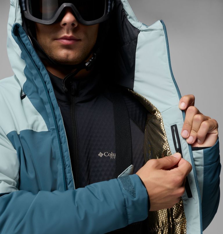 Men's Cirque Bowl Waterproof Insulated Ski Jacket, Color: Everblue, Crushed Blue, image 6