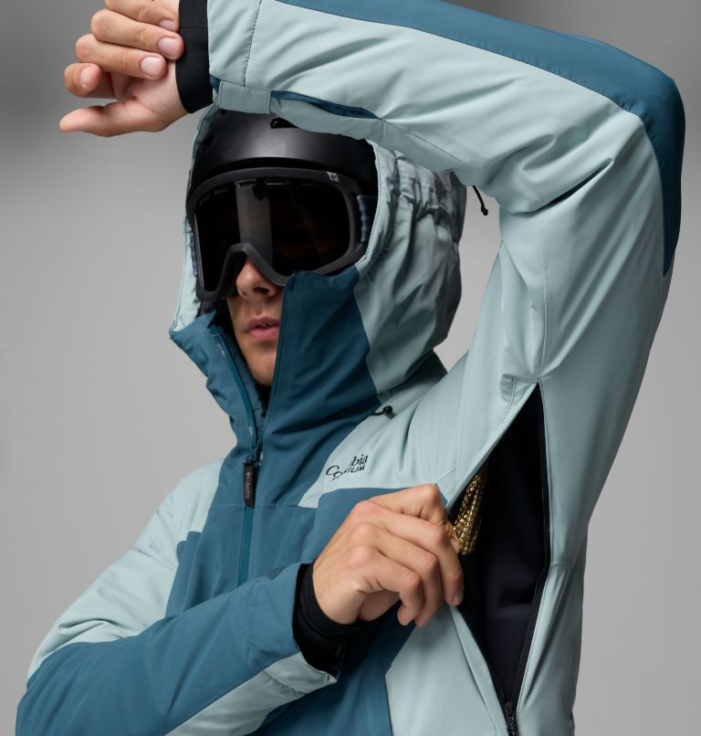 Men's Cirque Bowl Waterproof Insulated Ski Jacket, Color: Everblue, Crushed Blue, image 9