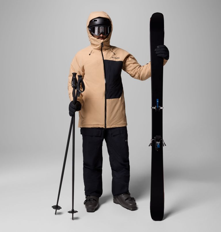 Men's Winter District III Jacket, Color: Canoe, Black, image 2