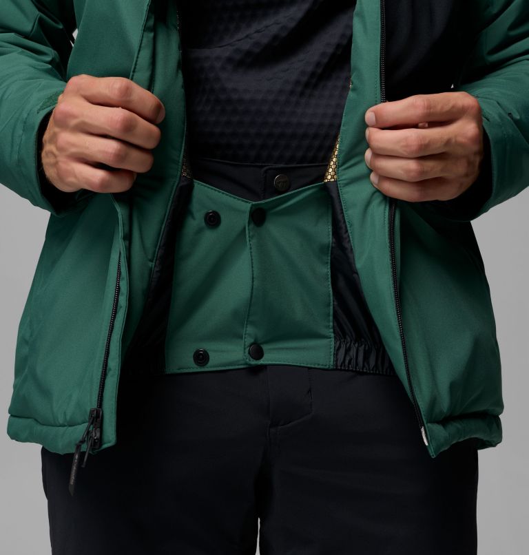 Men's Winter District III Jacket, Color: Rain Forest, Black, image 7