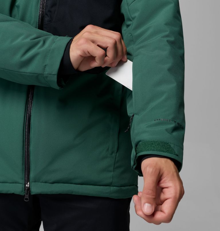 Men's Winter District III Jacket, Color: Rain Forest, Black, image 10