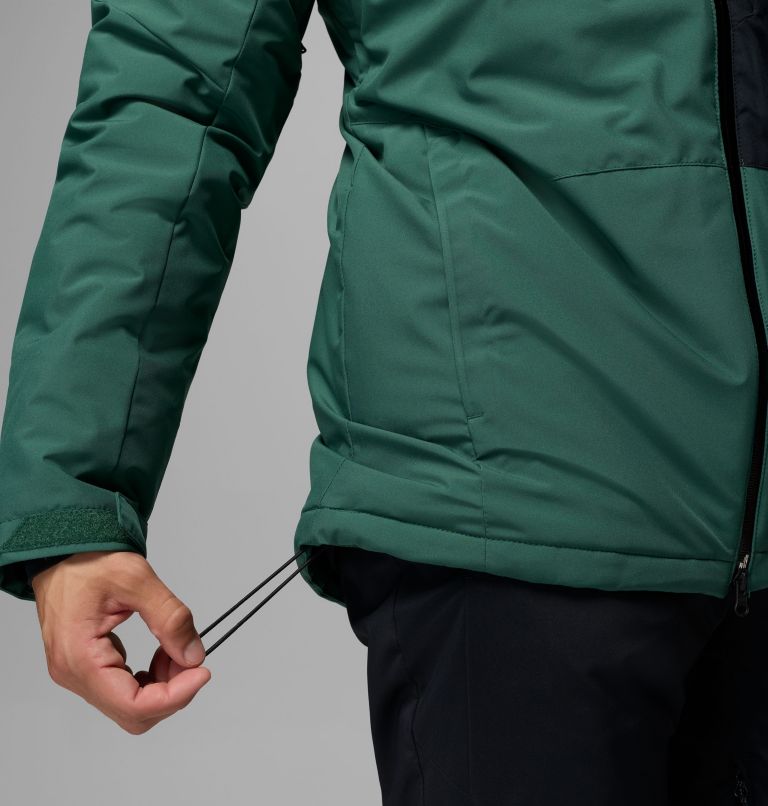 Men's Winter District III Jacket, Color: Rain Forest, Black, image 11