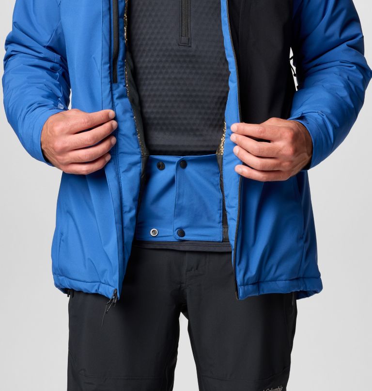 Men's Winter District III Waterproof Ski Jacket, Color: Mountain Blue, Black, image 11