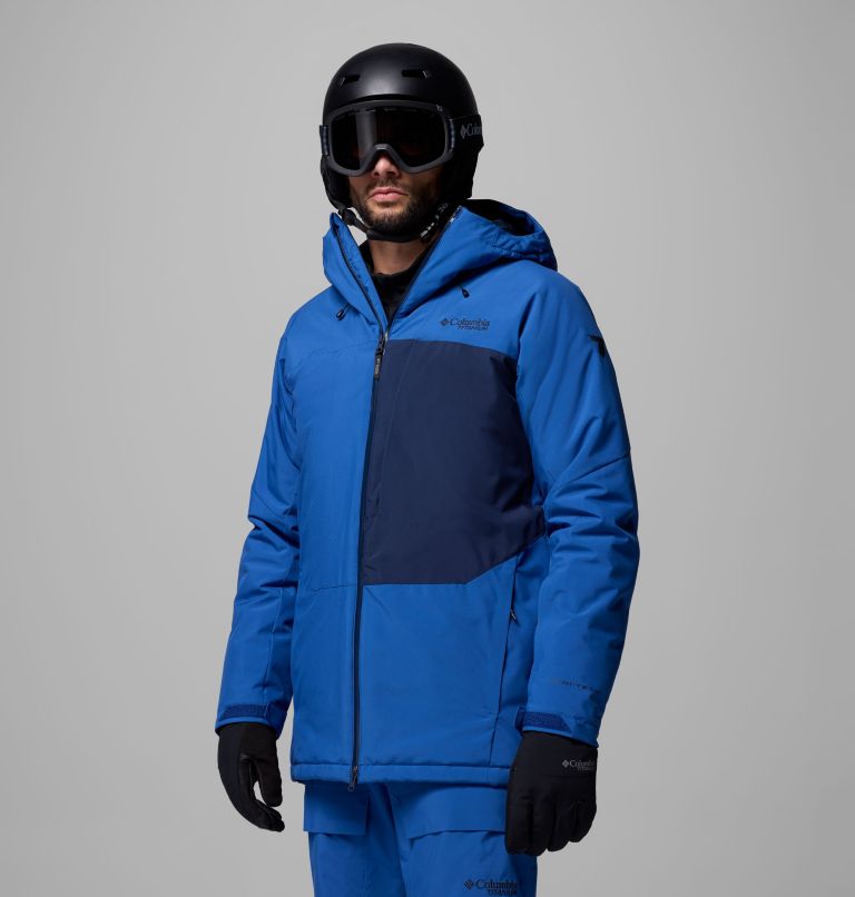 Men's Winter District III Jacket, Color: Mountain Blue, Collegiate Navy, image 4