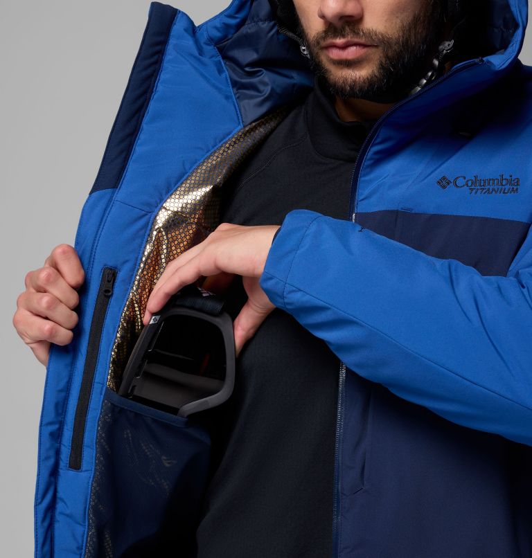 Men's Winter District III Jacket, Color: Mountain Blue, Collegiate Navy, image 5