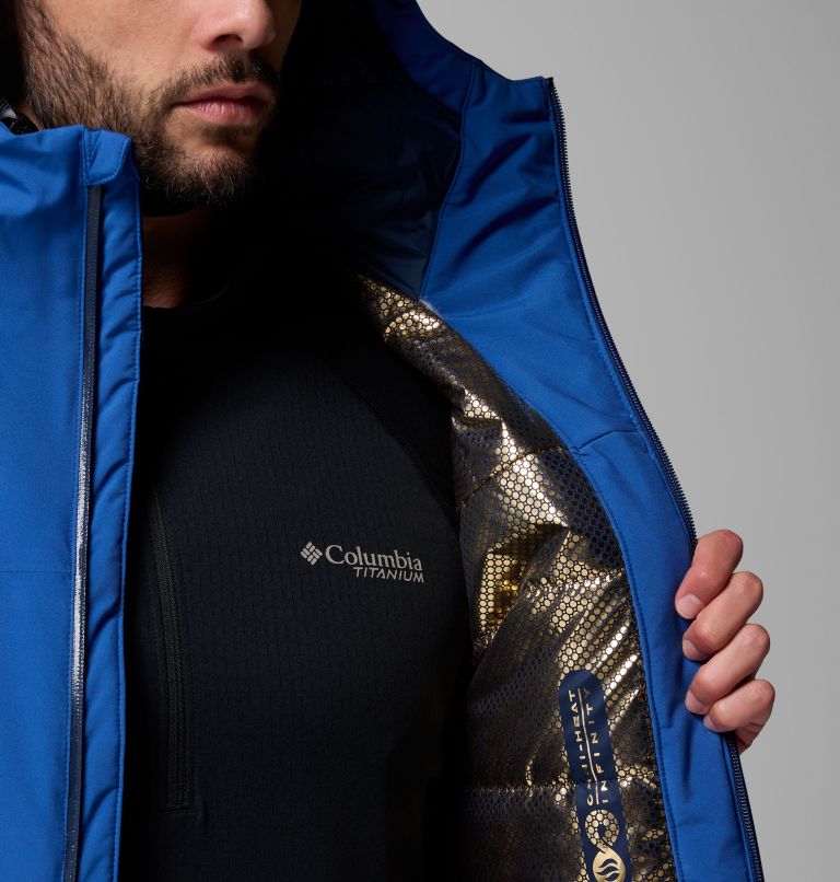 Men's Winter District III Jacket, Color: Mountain Blue, Collegiate Navy, image 6