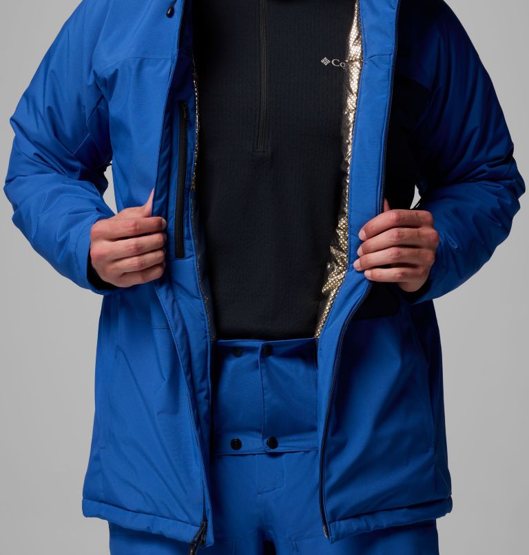 Men's Winter District III Jacket, Color: Mountain Blue, Collegiate Navy, image 7