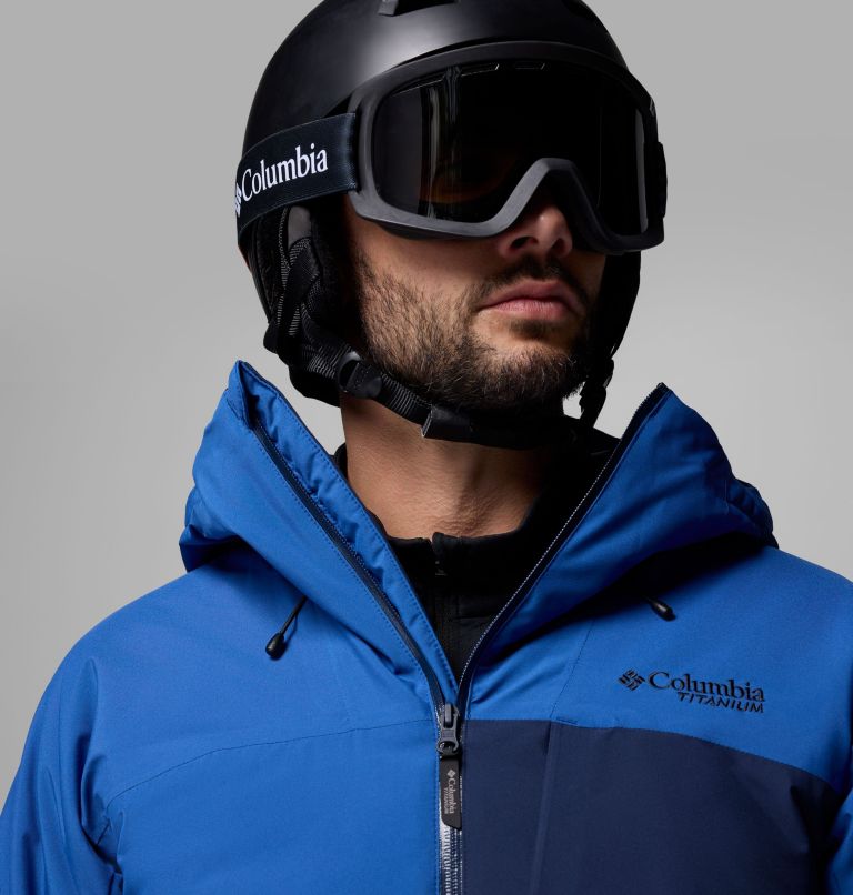 Men's Winter District III Jacket, Color: Mountain Blue, Collegiate Navy, image 8