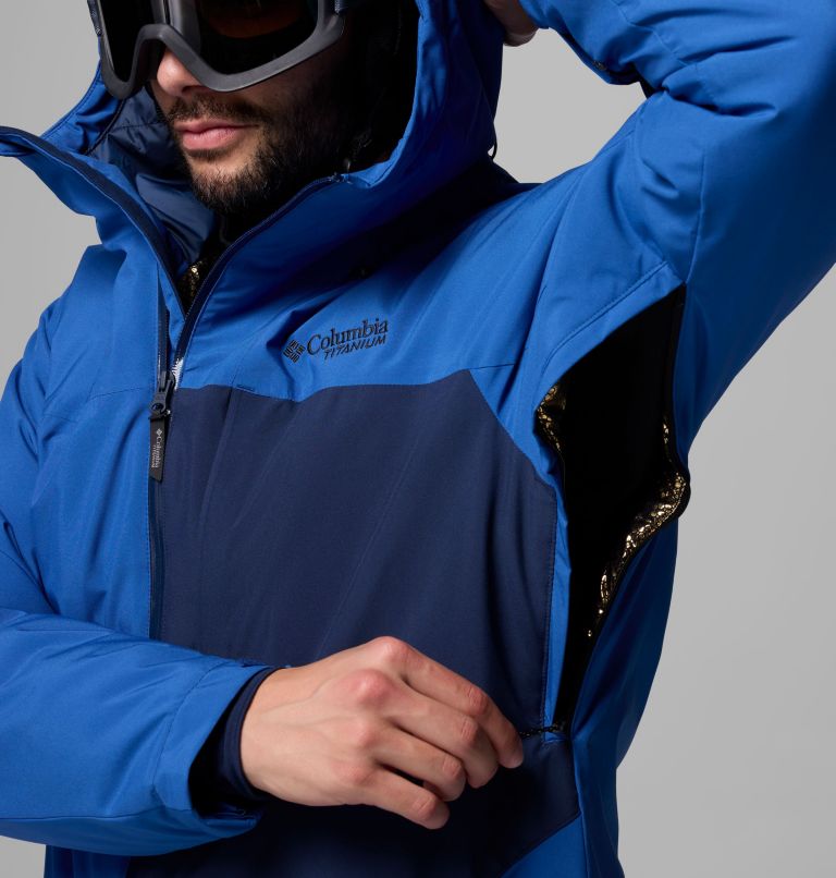 Men's Winter District III Jacket, Color: Mountain Blue, Collegiate Navy, image 9