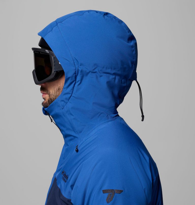 Men's Winter District III Jacket, Color: Mountain Blue, Collegiate Navy, image 12