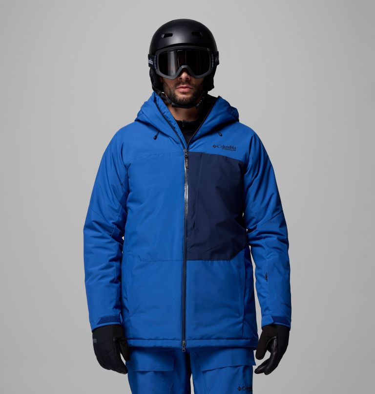 Men's Winter District III Jacket, Color: Mountain Blue, Collegiate Navy, image 1
