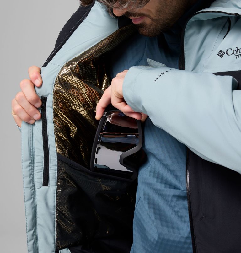 Men's Winter District III Jacket, Color: Crushed Blue, Black, image 5